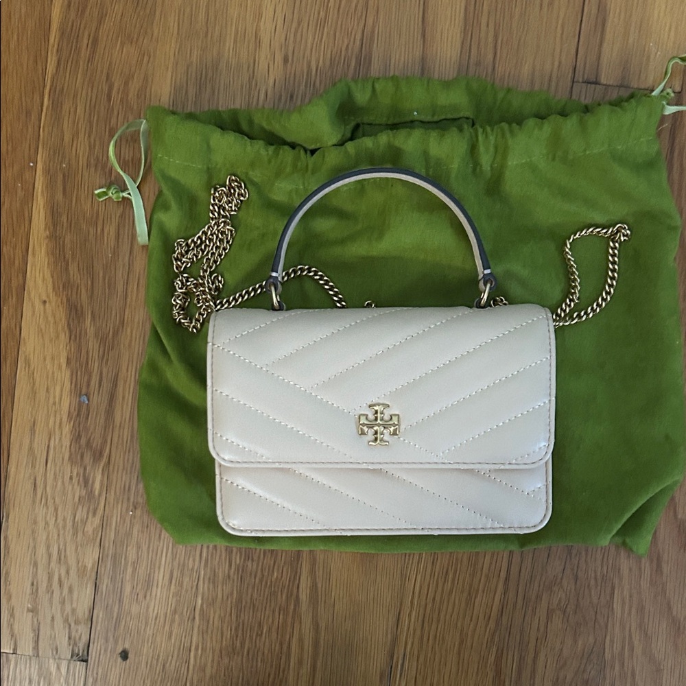 Tory Burch Apricot Quilted Women's Bag Mini Kira